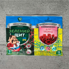 Препарат Зелений щит для троянд 3 мл + 10 г