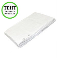 ТЕНТ 4м х 6м, щільність 200 гр/м.кв. БІЛИЙ